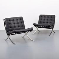 Mies van der Rohe Leather Barcelona Chairs, Knoll - Sold for $4,062 on 01-29-2022 (Lot 411).jpg